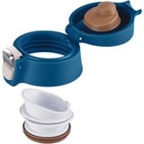 Emsa Light Mug 400 ml Azul, Termo azul oscuro, Azul, Acero inoxidable, Polipropileno (PP), 400 ml, 6,6 cm, 196 mm
