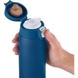 Emsa Light Mug 400 ml Azul, Termo azul oscuro, Azul, Acero inoxidable, Polipropileno (PP), 400 ml, 6,6 cm, 196 mm