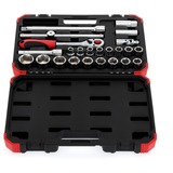 GEDORE R69003024 set de conectores y conector, Llave de tubo rojo/Negro, 85 mm