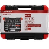 GEDORE R69003024 set de conectores y conector, Llave de tubo rojo/Negro, 85 mm