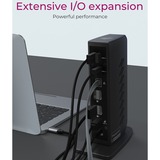 ICY BOX IB-DK2252AC Alámbrico USB 3.2 Gen 1 (3.1 Gen 1) Type-C Negro, Estación de acoplamiento negro, Alámbrico, USB 3.2 Gen 1 (3.1 Gen 1) Type-C, 10,100,1000 Mbit/s, Negro, 5 Gbit/s, 4K Ultra HD