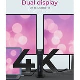 ICY BOX IB-DK2252AC Alámbrico USB 3.2 Gen 1 (3.1 Gen 1) Type-C Negro, Estación de acoplamiento negro, Alámbrico, USB 3.2 Gen 1 (3.1 Gen 1) Type-C, 10,100,1000 Mbit/s, Negro, 5 Gbit/s, 4K Ultra HD