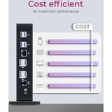 ICY BOX IB-DK2252AC Alámbrico USB 3.2 Gen 1 (3.1 Gen 1) Type-C Negro, Estación de acoplamiento negro, Alámbrico, USB 3.2 Gen 1 (3.1 Gen 1) Type-C, 10,100,1000 Mbit/s, Negro, 5 Gbit/s, 4K Ultra HD