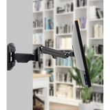 Lindy Soporte de pared para pantalla con resorte de gas, Soporte de monitor negro, 9 kg, 33 cm (13"), 81,3 cm (32"), 75 x 75 mm, 100 x 100 mm, Negro