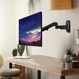 Lindy Soporte de pared para pantalla con resorte de gas, Soporte de monitor negro, 9 kg, 33 cm (13"), 81,3 cm (32"), 75 x 75 mm, 100 x 100 mm, Negro