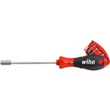 Wiha Destornillador 1/4", con magazín de puntas, magnético negro/Rojo