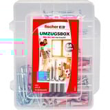 fischer Caja de mudanza DUOPOWER 6,8, Pasador gris claro/Rojo