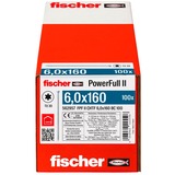 fischer Tornillo para madera PowerFull II 6,0x160 ZK TX VG 