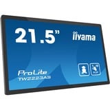 iiyama TW2223AS-B2 pantalla para PC 54,6 cm (21.5") 1920 x 1080 Pixeles Full HD Pantalla táctil Negro, Pantalla de gran formato negro (mate), 54,6 cm (21.5"), 1920 x 1080 Pixeles, Full HD, 18 ms, Negro