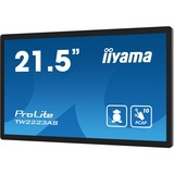 iiyama TW2223AS-B2 pantalla para PC 54,6 cm (21.5") 1920 x 1080 Pixeles Full HD Pantalla táctil Negro, Pantalla de gran formato negro (mate), 54,6 cm (21.5"), 1920 x 1080 Pixeles, Full HD, 18 ms, Negro