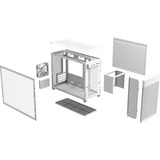 ASUS PRIME AP201 CASE TG WHITE Mini Tower Blanco, Cajas de torre blanco, Mini Tower, PC, Blanco, micro ATX, Mini-ITX, 17 cm, 33,8 cm