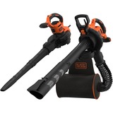 BLACK+DECKER BEBLV300-QS soplador de hoja 315 kmh, Aspirador/soplador negro/Naranja, Soplador manual, 315 kmh, 315 kmh, 40 L, 12:1, Negro, Naranja