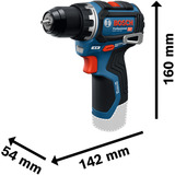 Bosch Atornillador inalámbrico GSR 12V-32 Professional, 12 Voltios, Taladro/destornillador azul/Negro