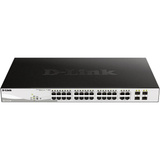 D-Link DGS-1210-28P Gestionado L2 Gigabit Ethernet (10/100/1000) Energía sobre Ethernet (PoE) 1U, Interruptor/Conmutador plateado/Negro, Gestionado, L2, Gigabit Ethernet (10/100/1000), Energía sobre Ethernet (PoE), Montaje en rack, 1U