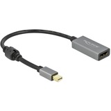 DeLOCK 66570 adaptador de cable de vídeo 0,2 m Mini DisplayPort HDMI tipo A (Estándar) Negro, Gris gris/Negro, 0,2 m, Mini DisplayPort, HDMI tipo A (Estándar), Macho, Hembra, Derecho