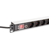 Digitus DN-95436, Regleta negro/Aluminio