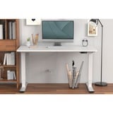 Digitus Estructura de mesa ajustable en altura eléctrica, motor dual, 3 niveles, Soporte blanco