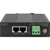 Digitus Inyector Gigabit Ethernet PoE, Industrial, Inyector PoE negro