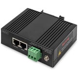 Digitus Inyector Gigabit Ethernet PoE, Industrial, Inyector PoE negro