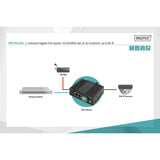 Digitus Inyector Gigabit Ethernet PoE, Industrial, Inyector PoE negro