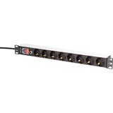 Digitus Regleta de enchufes 19" PDU con perfil de aluminio, 8 salidas negro/Aluminio