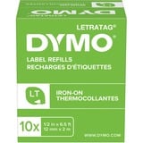 Dymo S0718850 cinta para impresora de etiquetas Negro sobre blanco, Cinta de escritura Negro sobre blanco, Nylon, Bélgica, DYMO, LetraTag 100T, LetraTag 100H, 1,2 cm