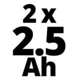 EINHELL Batería Power-X-Change TWIN-PACK 18 Voltios 2,5Ah CB rojo/Negro