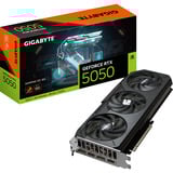 GIGABYTE GeForce RTX 5050 GAMING OC 8G Tarjeta Gráfica - 8GB GDDR6, 128bit, PCI-E 5.0, 2632MHz Frecuencia del núcleo, 2 x DP, 2 x HDMI, NVIDIA DLSS 4, GV-N5050GAMING OC-8GD 128bit, PCI-E 5.0, 2632MHz Frecuencia del núcleo, 2 x DP, 2 x HDMI, NVIDIA DLSS 4, GV-N5050GAMING OC-8GD, GeForce RTX 5050, 8 GB, GDDR6, 128 bit, 7680 x 4320 Pixeles, PCI Express 5.0