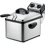 Rommelsbacher FRP 2135/E freidora Sencillo 2100 W Negro, Acero inoxidable plateado/Negro, 3,5 L, Sencillo, Negro, Acero inoxidable, 1 m, 2100 W, 230 V