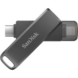 SanDisk iXpand unidad flash USB 64 GB USB Type-C / Lightning 3.2 Gen 1 (3.1 Gen 1) Negro, Lápiz USB negro, 64 GB, USB Type-C / Lightning, 3.2 Gen 1 (3.1 Gen 1), Girar, Protección mediante contraseña, Negro