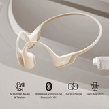 Shokz OpenRun Pro Auriculares Inalámbrico De oreja abierta Deportes Bluetooth Beige beige, Inalámbrico, Deportes, 20 - 20000 Hz, 29 g, Auriculares, Beige
