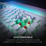 Turtle Beach Vulcan II Max teclado Juego USB Alemán Blanco, Teclado para gaming blanco/Transparente, Completo (100%), Alámbrico, USB, Switch de tecla optomecánico, LED RGB, Blanco