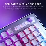 Turtle Beach Vulcan II Max teclado Juego USB Alemán Blanco, Teclado para gaming blanco/Transparente, Completo (100%), Alámbrico, USB, Switch de tecla optomecánico, LED RGB, Blanco