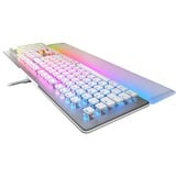 Turtle Beach Vulcan II Max teclado Juego USB Alemán Blanco, Teclado para gaming blanco/Transparente, Completo (100%), Alámbrico, USB, Switch de tecla optomecánico, LED RGB, Blanco