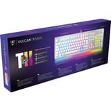 Turtle Beach Vulcan II Max teclado Juego USB Alemán Blanco, Teclado para gaming blanco/Transparente, Completo (100%), Alámbrico, USB, Switch de tecla optomecánico, LED RGB, Blanco