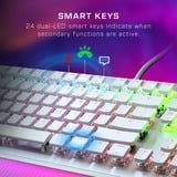 Turtle Beach Vulcan II Max teclado Juego USB Alemán Blanco, Teclado para gaming blanco/Transparente, Completo (100%), Alámbrico, USB, Switch de tecla optomecánico, LED RGB, Blanco