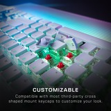 Turtle Beach Vulcan II Max teclado Juego USB QWERTZ Alemán Blanco, Teclado para gaming blanco/Transparente, Alámbrico, USB, Switch de tecla optomecánico, QWERTZ, LED RGB, Blanco