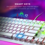 Turtle Beach Vulcan II Max teclado Juego USB QWERTZ Alemán Blanco, Teclado para gaming blanco/Transparente, Alámbrico, USB, Switch de tecla optomecánico, QWERTZ, LED RGB, Blanco