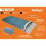 Vango SBTKANTO0000001, Saco de dormir verde/Gris