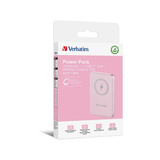 Verbatim Charge 'n' Go Polímero de litio 10000 mAh Cargador inalámbrico Rosa, Banco de potencia rosa, 10000 mAh, Polímero de litio, Quick Charge 3.0, Cargador inalámbrico, Rosa
