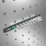 Wera Barra magnética para dados C Imperial 1 Juego de dados para llave de vaso 1/2", en pulgadas, Llave de tubo negro/Verde