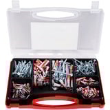 fischer Meister-Box XL Sala de estar + Tornillos, Pasador gris claro/Rojo