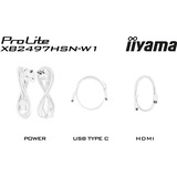 iiyama ProLite XB2497HSN-W1, Monitor LED blanco