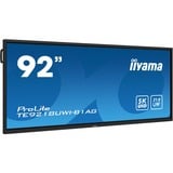 iiyama TE9218UWI-B1AG pantalla de señalización Diseño de quiosco 2,32 m (91.5") LED Wifi 500 cd / m² 5K Ultra HD Negro Pantalla táctil Procesador incorporado Android 16/7, Pantalla de gran formato negro (mate), Diseño de quiosco, 2,32 m (91.5"), LED, 5120 x 2160 Pixeles, Wifi, 16/7