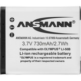 Ansmann A-OLY LI 50 B Ión de litio 770 mAh, Batería para cámara 770 mAh, 3,7 V, Ión de litio