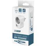 Ansmann Cargador USB Home Socket HS220 / 3 A / 20 W / 2 Puertos blanco
