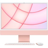 Apple iMac Apple M 61 cm (24") 4480 x 2520 Pixeles 8 GB 256 GB SSD PC todo en uno macOS Big Sur Wi-Fi 6 (802.11ax) Rosa, Sistema MAC rojo/rosado, 61 cm (24"), 4.5K Ultra HD, Apple M, 8 GB, 256 GB, macOS Big Sur