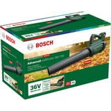 Bosch AdvancedLeafBlower 36V-750 (1x2.0Ah), Soplador de hojas verde/Negro, Soplador manual, 100 kmh, 200 kmh, Batería, 1,5 m/s², 254 mm