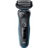 Braun Series 5 50-M1200S afeitadora Máquina de afeitar de láminas Recortadora Negro, Azul negro/Turquesa, Máquina de afeitar de láminas, EasyClean, Negro, Azul, LED, Batería, Ión de litio