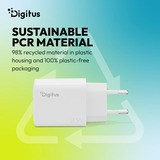Digitus Cargador USB 20W, 1x USB-C, 1x USB-A blanco